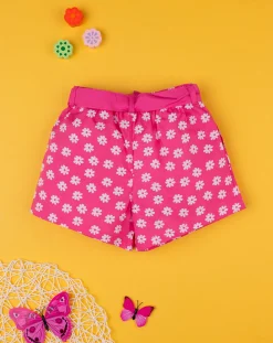 Prenatal Jeans Pantaloni E Salopette-Shorts Bimba Rosa "Margherite”