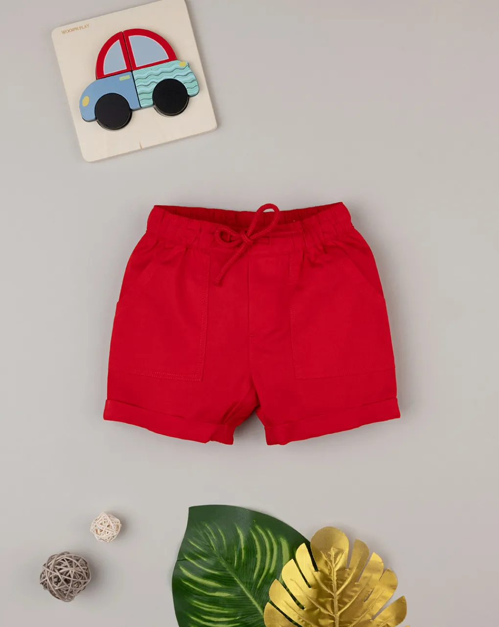 Prenatal Jeans Pantaloni E Salopette-Shorts Bimbo Basic Rosso