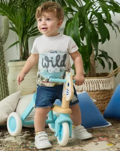 Prenatal Jeans Pantaloni E Salopette-Shorts Denim Bimbo Con Patch
