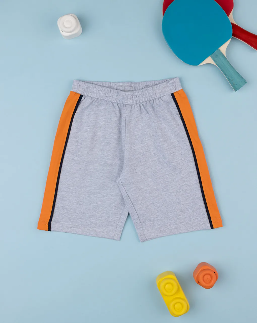 Prenatal Jeans Pantaloni E Salopette-Shorts French Terry Bimbo Grigio/Arancione