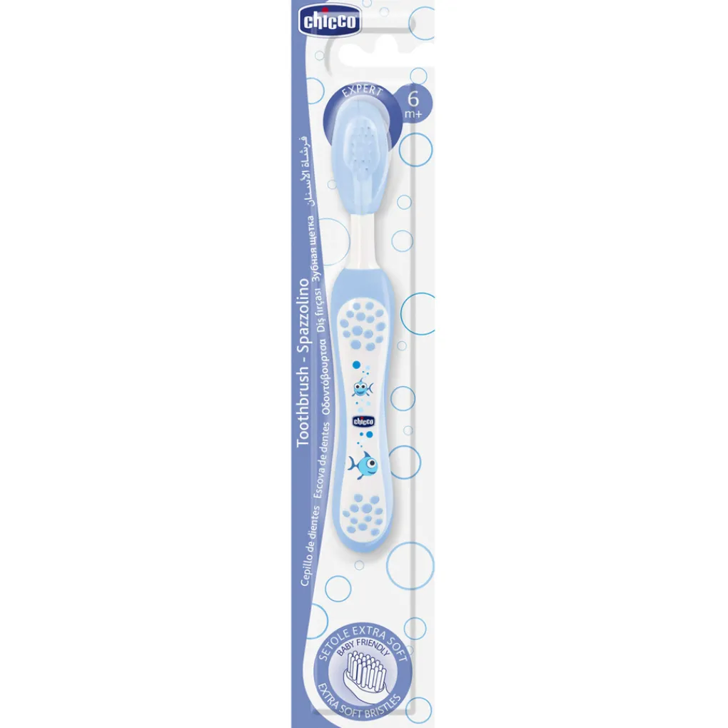 Chicco Primi Dentini-Spazzolino Azzurro 6M+