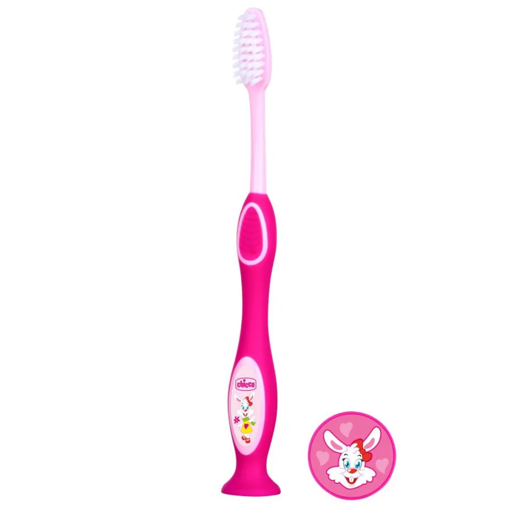 Chicco Primi Dentini-Spazzolino Rosa 36M+