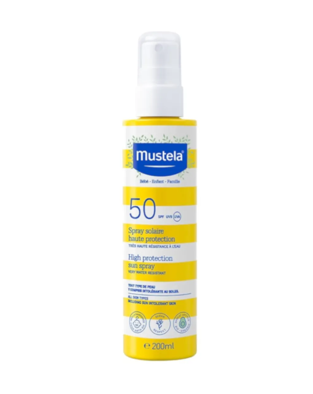 Mustela Solari E Doposole-Spray Latte Solare Spf50 Protezione Alta 200Ml + Borsa Mare -