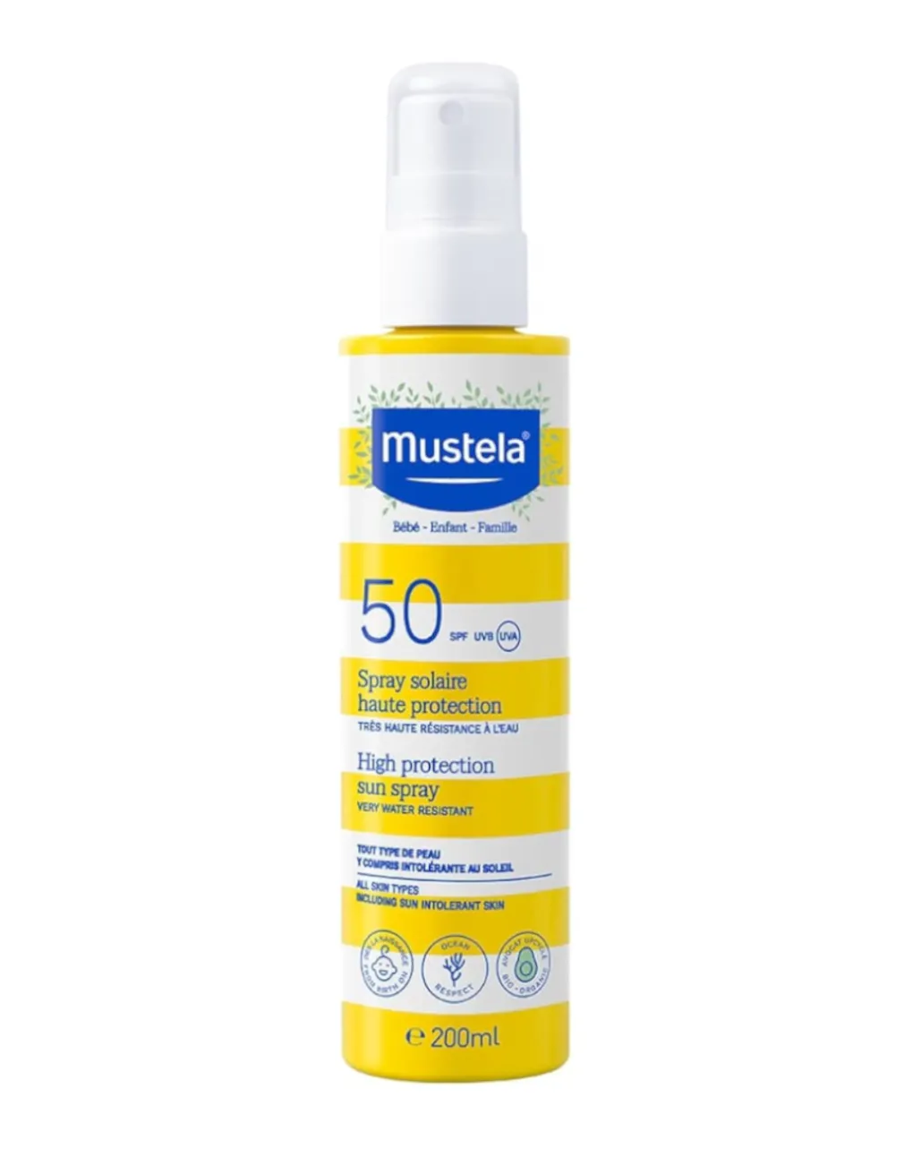 Mustela Solari E Doposole-Spray Latte Solare Spf50 Protezione Alta 200Ml -