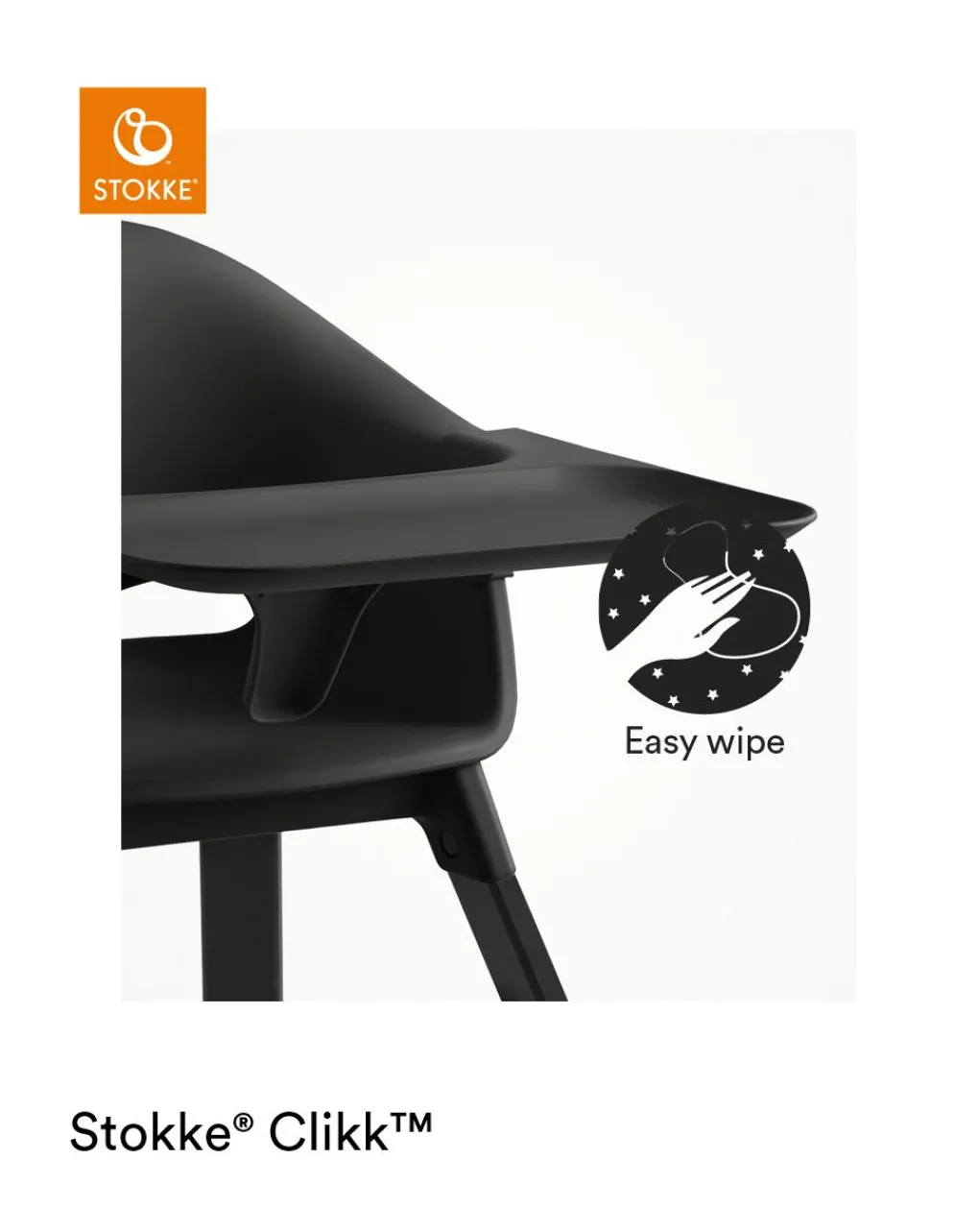 Stokke Seggioloni Pappa-? Clikk? High Chair - Black Natural