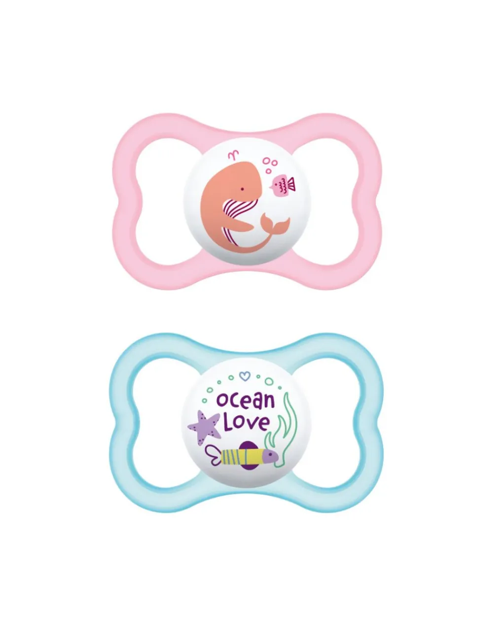 Mam Succhietti-Succhietti Air 16+ Caucciu Conf. Doppia Rosa/Viola