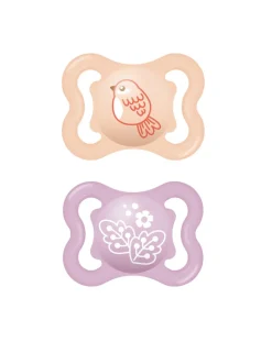 Mam Succhietti-Succhietti Air 2-6M Silicone Conf. Doppia Bianco/Rosa
