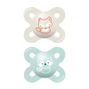 Mam Succhietti-Succhietti Start Nano 0-2M Silicone Conf. Doppia Azzurro