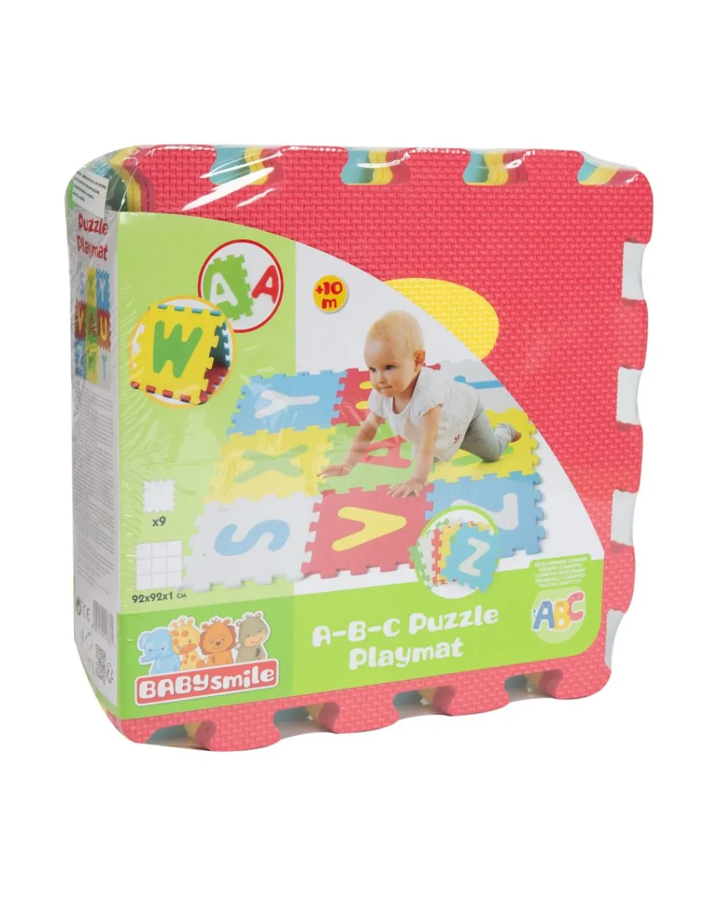 Baby Smile Palestrine E Tappeti Gioco-Tappeto Puzzle Lettere 9Pz