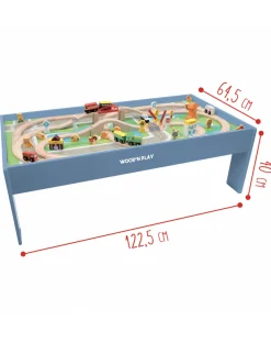 Wood'N'Play Giochi Primi Mesi-Tavolo Gioco Con Pista Treno - Wood 'N’ Play