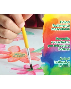 Crayola Giochi Creativi-Tavolozza Del Pittore Set Con 12 Aquerelli E Pennello -