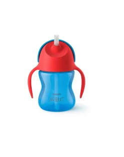 Philips Avent Tazze E Bicchieri-Tazza Colorata Con Cannuccia Blu 200Ml Avent