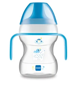 Mam Tazze E Bicchieri-Tazza Learn To Drink 190Ml Con Extra Soft Spout E Con Manici Azzurro