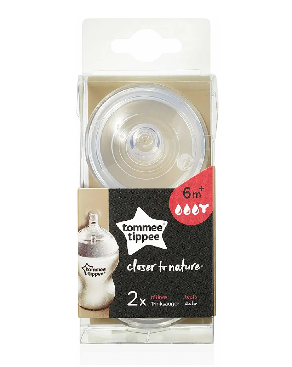 Tommee Tippee Tettarelle-Tettarella Closer To Natureflusso Pappa 2Pezzi