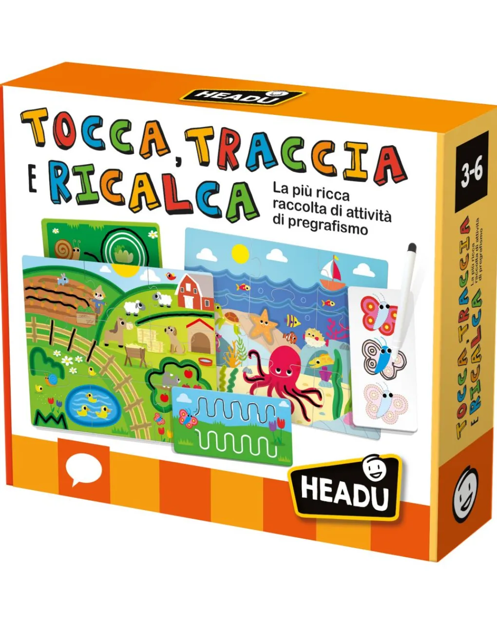 Headu Giochi Didattici-Tocca Traccia E Ricalca. La Piu Ricca Raccolta Di Attivita Di Pregrafismo 3/6 Anni -