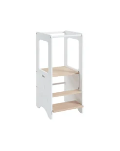 Micuna Armadi-Torretta Montessori Minichef - Colore Naturale/Bianco -