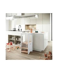 Micuna Armadi-Torretta Montessori Minichef - Colore Naturale/Bianco -