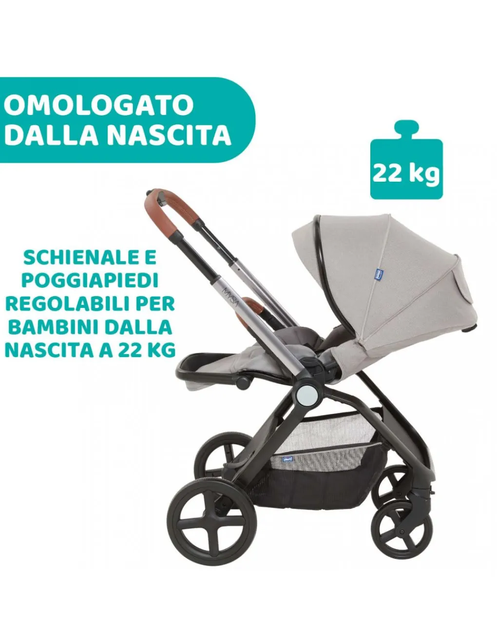 Chicco Trio E Duo-Trio Mysa Standard Silver Grey -