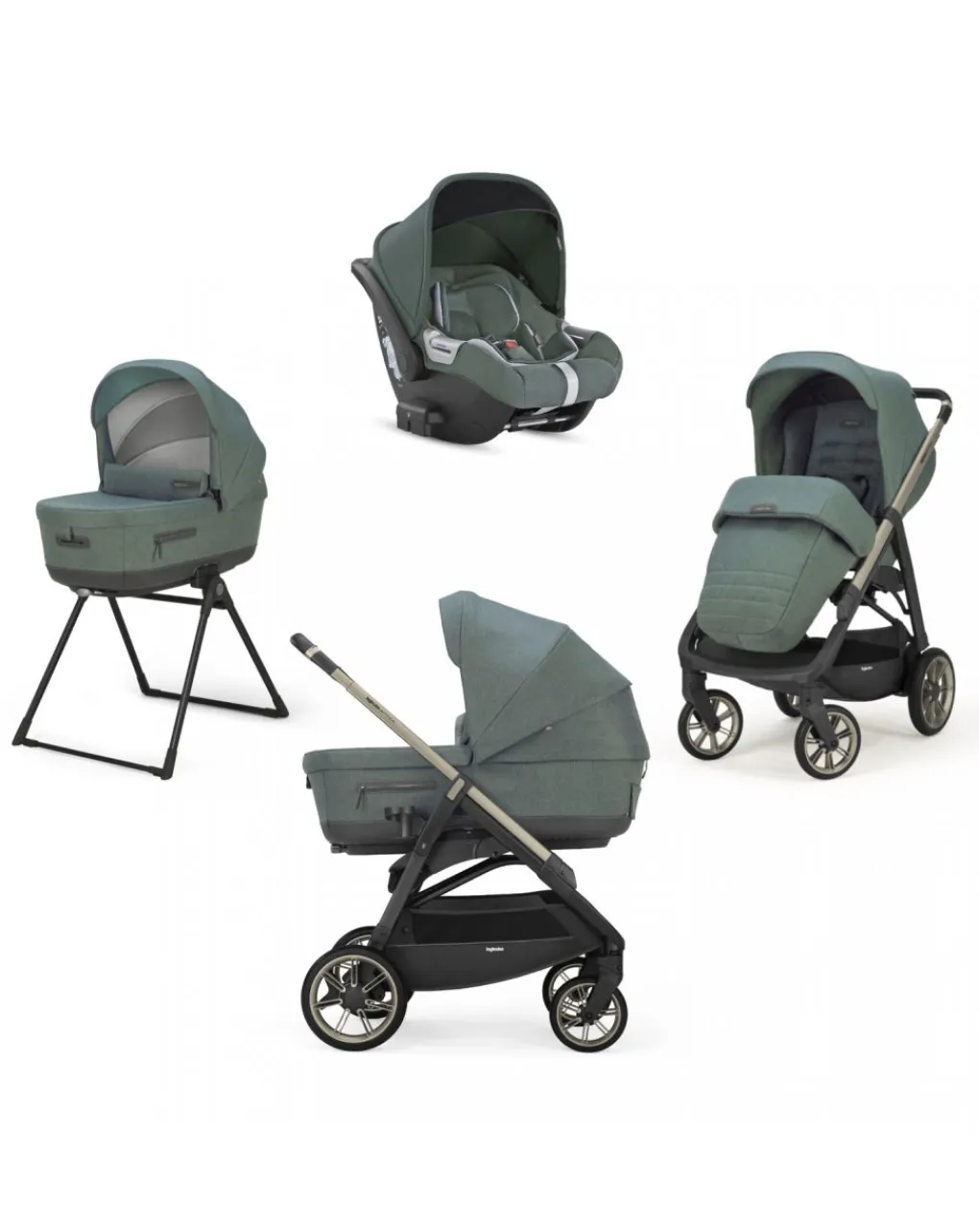 Inglesina Trio E Duo-Trio System Quattro Aptica Cab -? Neptune Greyish - Telaio Iridio Nero
