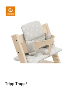 Stokke Accessori Seggioloni-Tripp Trapp? Classic Cushion Stars Silver Ocscuscino Per Seggiolonemorbido E Avvolgente Per Il Tuo Bambino