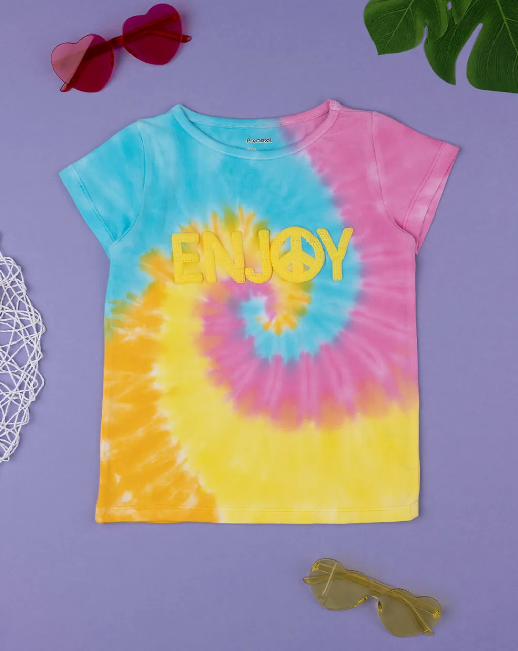 Prenatal Magliette E Camicie-T-Shirt Bambina Mezze Maniche Tie-Dye