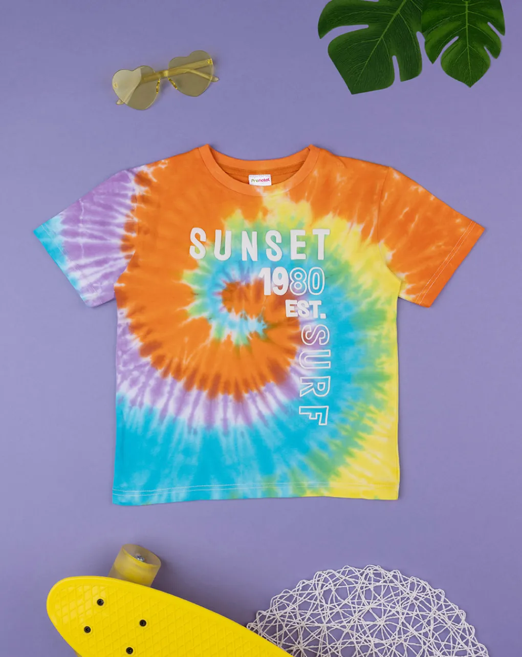 Prenatal Magliette E Camicie-T-Shirt Bambino Mezze Maniche Tie-Dye
