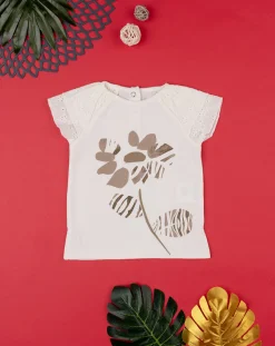 Prenatal Magliette Camicie E Body-T-Shirt Bimba "Animalier” Beige Organic Cotton