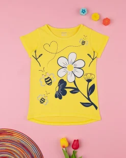 Prenatal Magliette E Camicie-T-Shirt Bimba "Api” Gialla