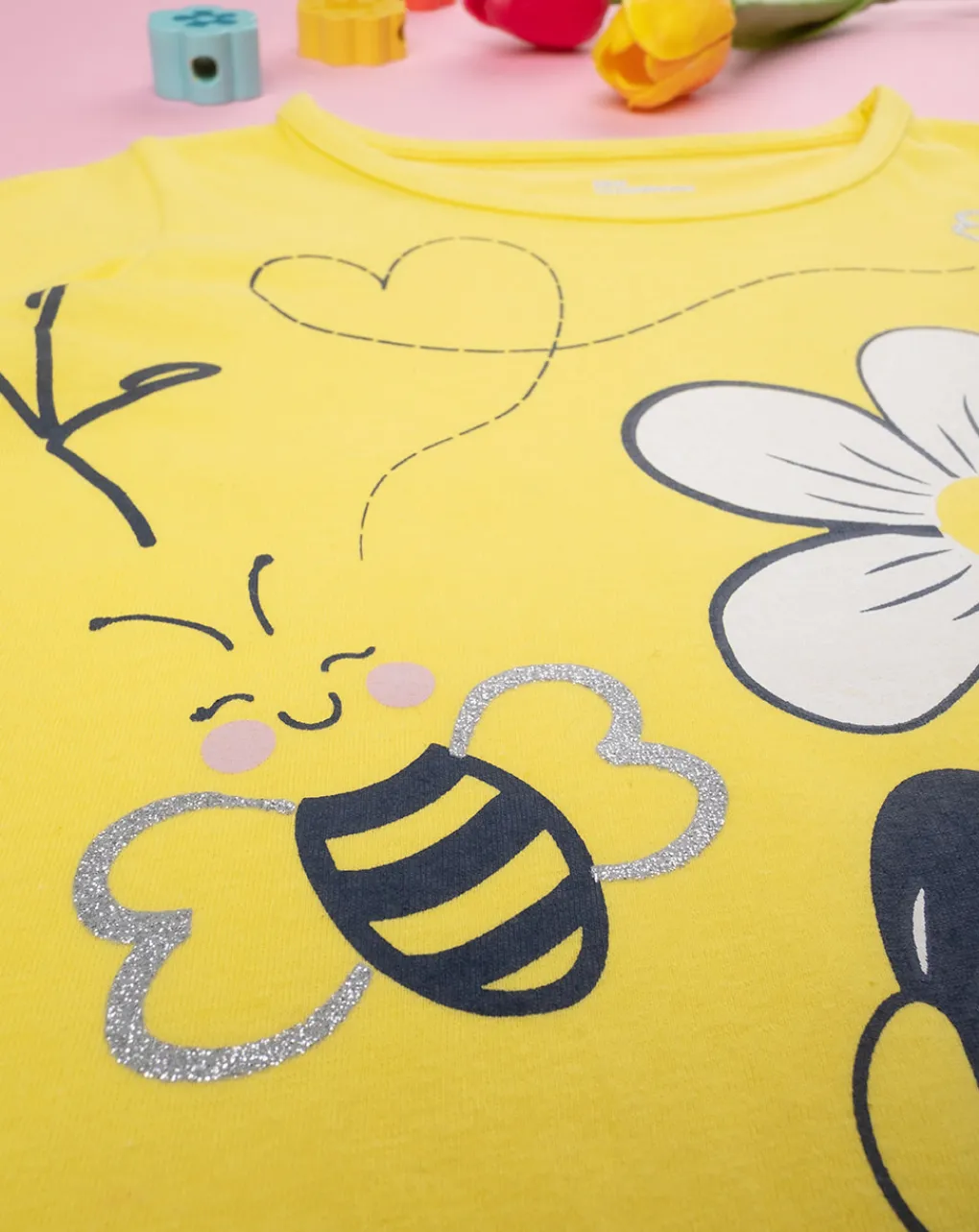 Prenatal Magliette E Camicie-T-Shirt Bimba "Api” Gialla