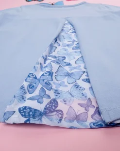 Prenatal Magliette E Camicie-T-Shirt Bimba Azzurra Con Inserto