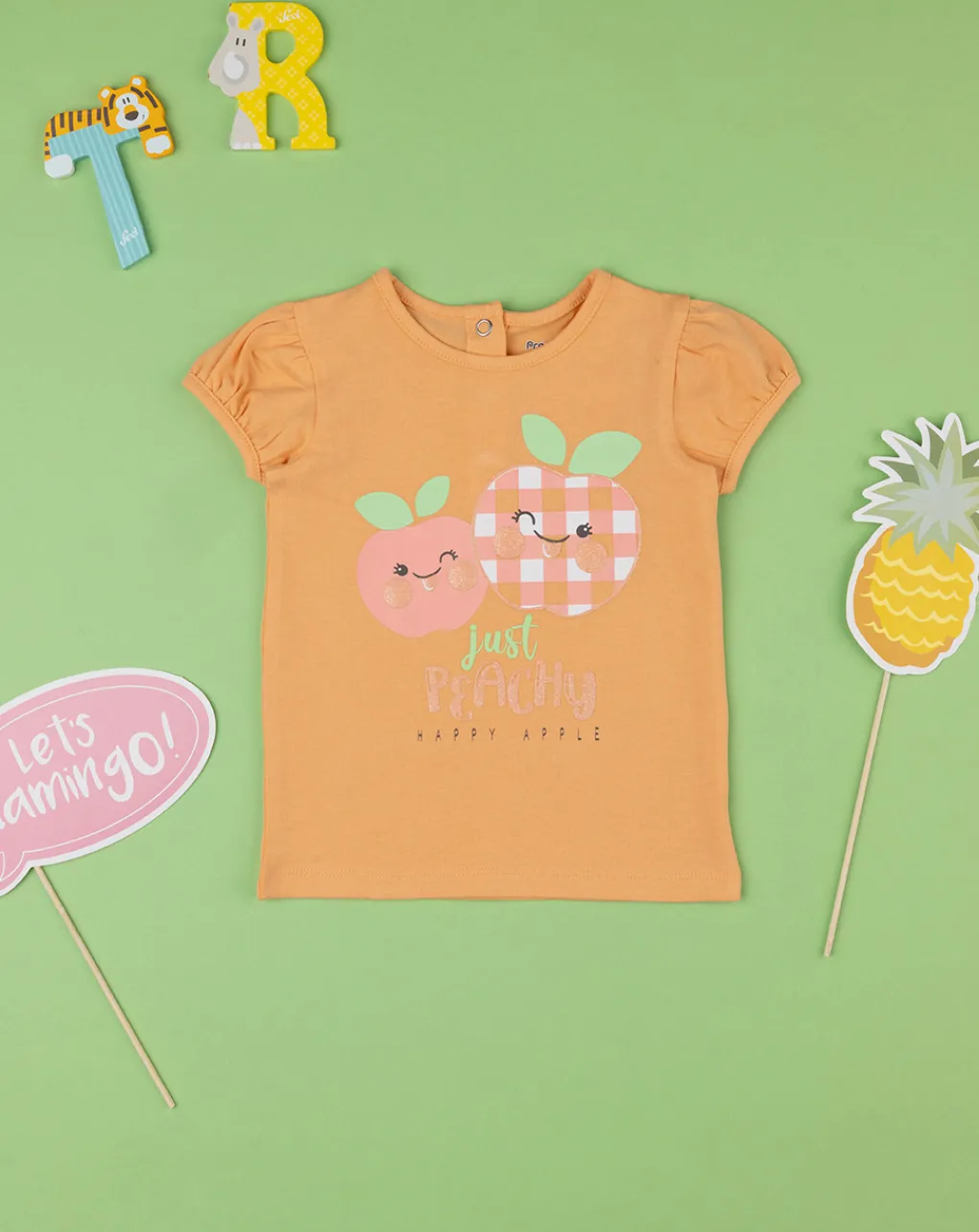 Prenatal Magliette Camicie E Body-T-Shirt Bimba Orange Organic Cotton