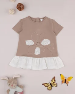 Prenatal Magliette Camicie E Body-T-Shirt Bimba Panna/Marrone Organic Cotton