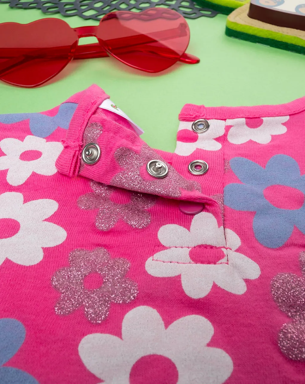 Prenatal Magliette Camicie E Body-T-Shirt Bimba Rosa "Fiori”