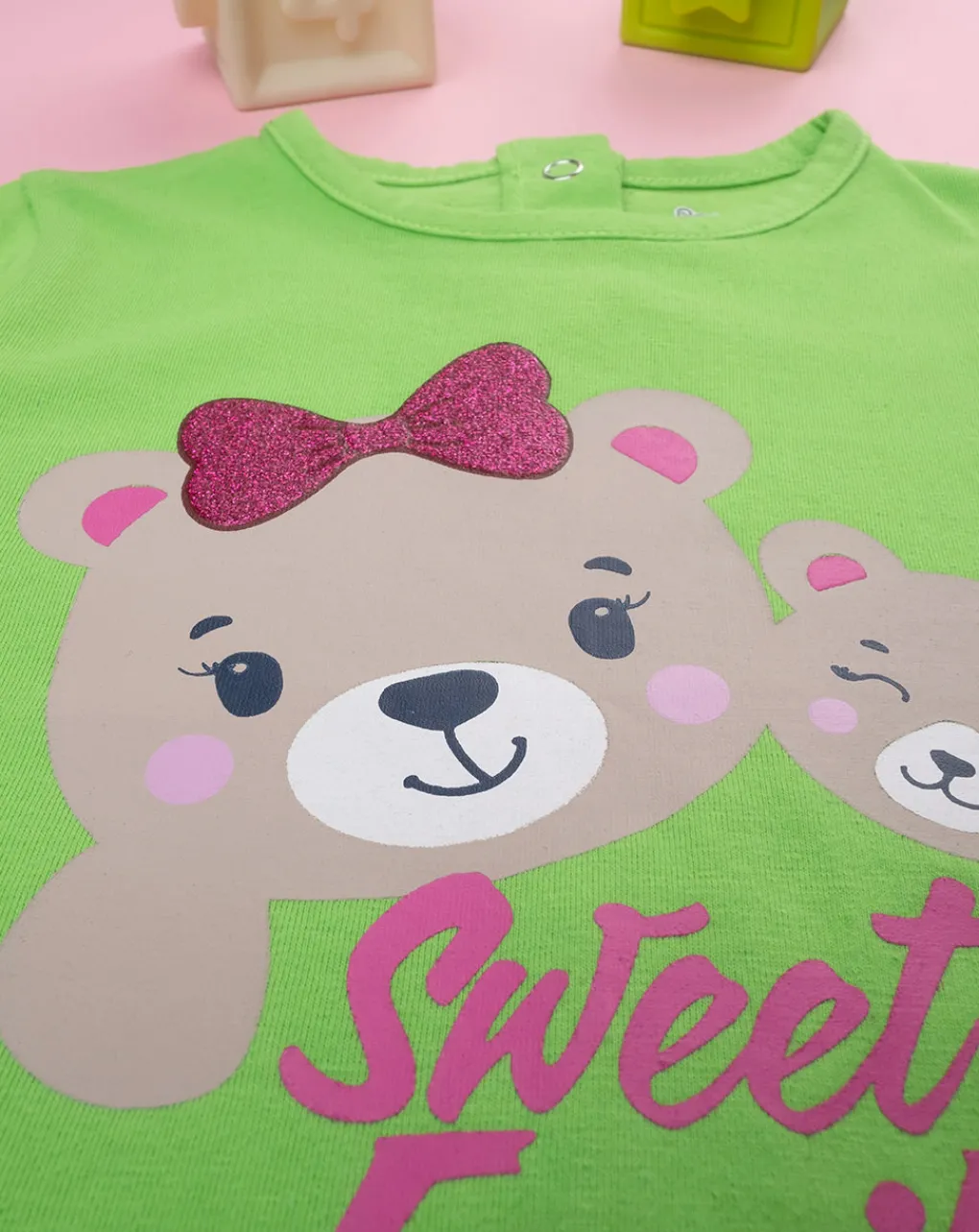 Prenatal Magliette Camicie E Body-T-Shirt Bimba Verde "Teddy”