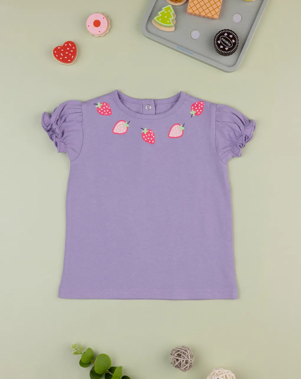Prenatal Magliette Camicie E Body-T-Shirt Bimba Viola "Fruit”