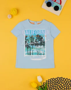 Prenatal Magliette Camicie E Body-T-Shirt Bimbo Azzurra "California”