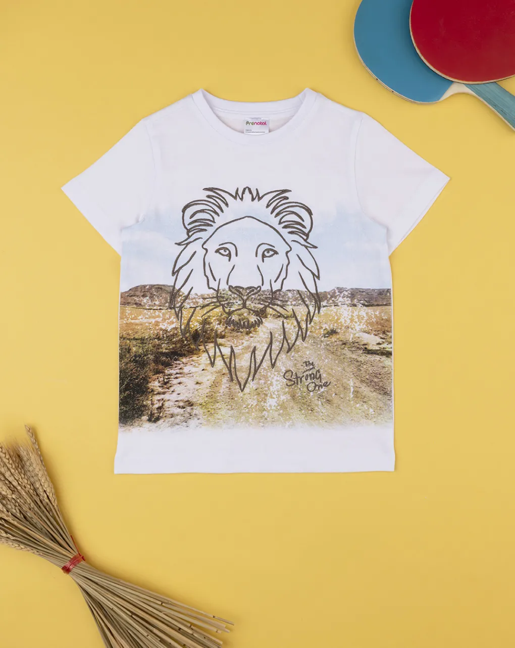 Prenatal Magliette E Camicie-T-Shirt Bimbo Bianca "Leone”