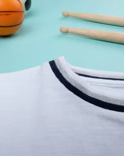 Prenatal Magliette E Camicie-T-Shirt Bimbo Bianca/Blu