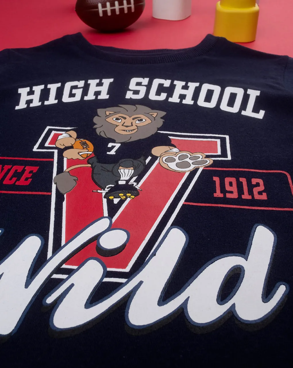 Prenatal Magliette E Camicie-T-Shirt Bimbo "High School” Nera/Rossa