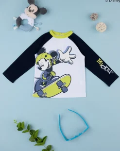 Prenatal Magliette Camicie E Body-T-Shirt Bimbo "Mickey Mouse” Nera/Gialla