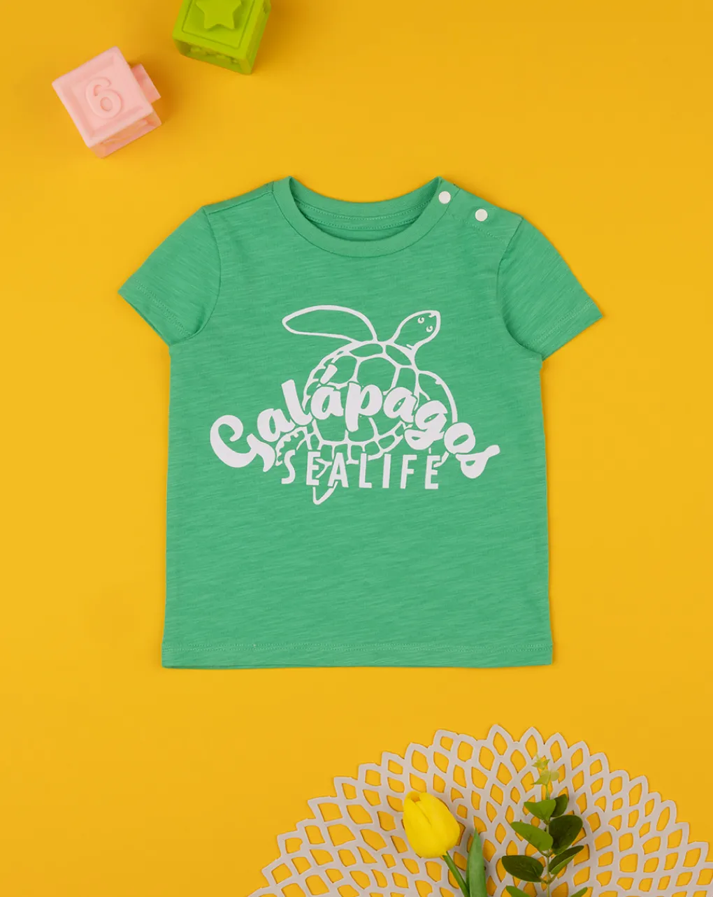 Prenatal Magliette Camicie E Body-T-Shirt Bimbo Verde "Galapagos”