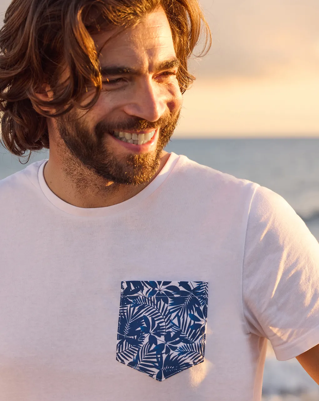 Prenatal Magliette E T Shirt-T-Shirt Da Uomo In Cotone Tropical Pocket