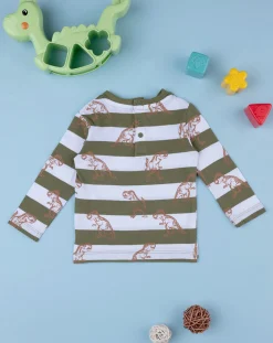 Prenatal Magliette Camicie E Body-T-Shirt Manica Lunga Rigata Bimbo "Dino”