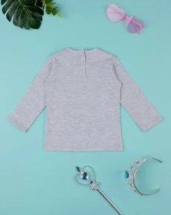 Prenatal Magliette Camicie E Body-T-Shirt Maniche Lunghe Bimba Grigia Con Stampa
