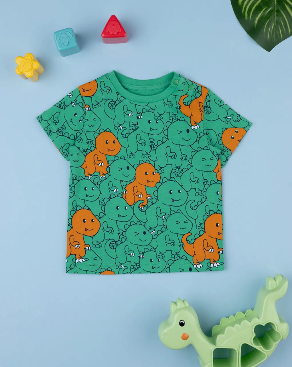 Prenatal Magliette Camicie E Body-T-Shirt Mezza Manica Bimbo Stampa Dino Allover