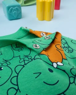 Prenatal Magliette Camicie E Body-T-Shirt Mezza Manica Bimbo Stampa Dino Allover