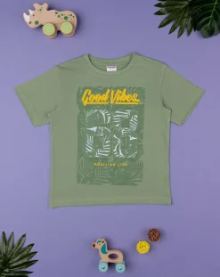 Prenatal Magliette E Camicie-T-Shirt Verde Maniche Corte Bambino Con Stampa