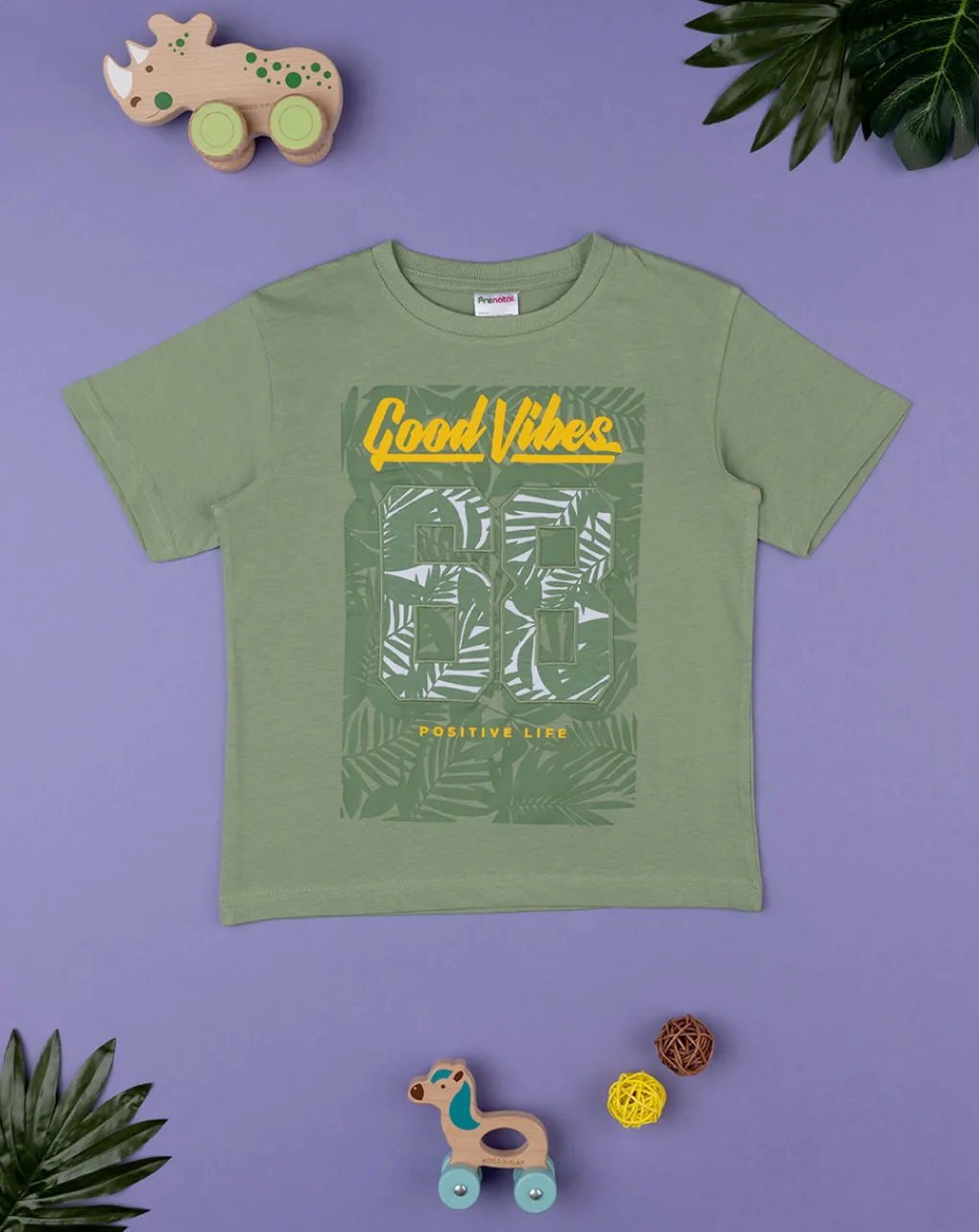 Prenatal Magliette E Camicie-T-Shirt Verde Maniche Corte Bambino Con Stampa