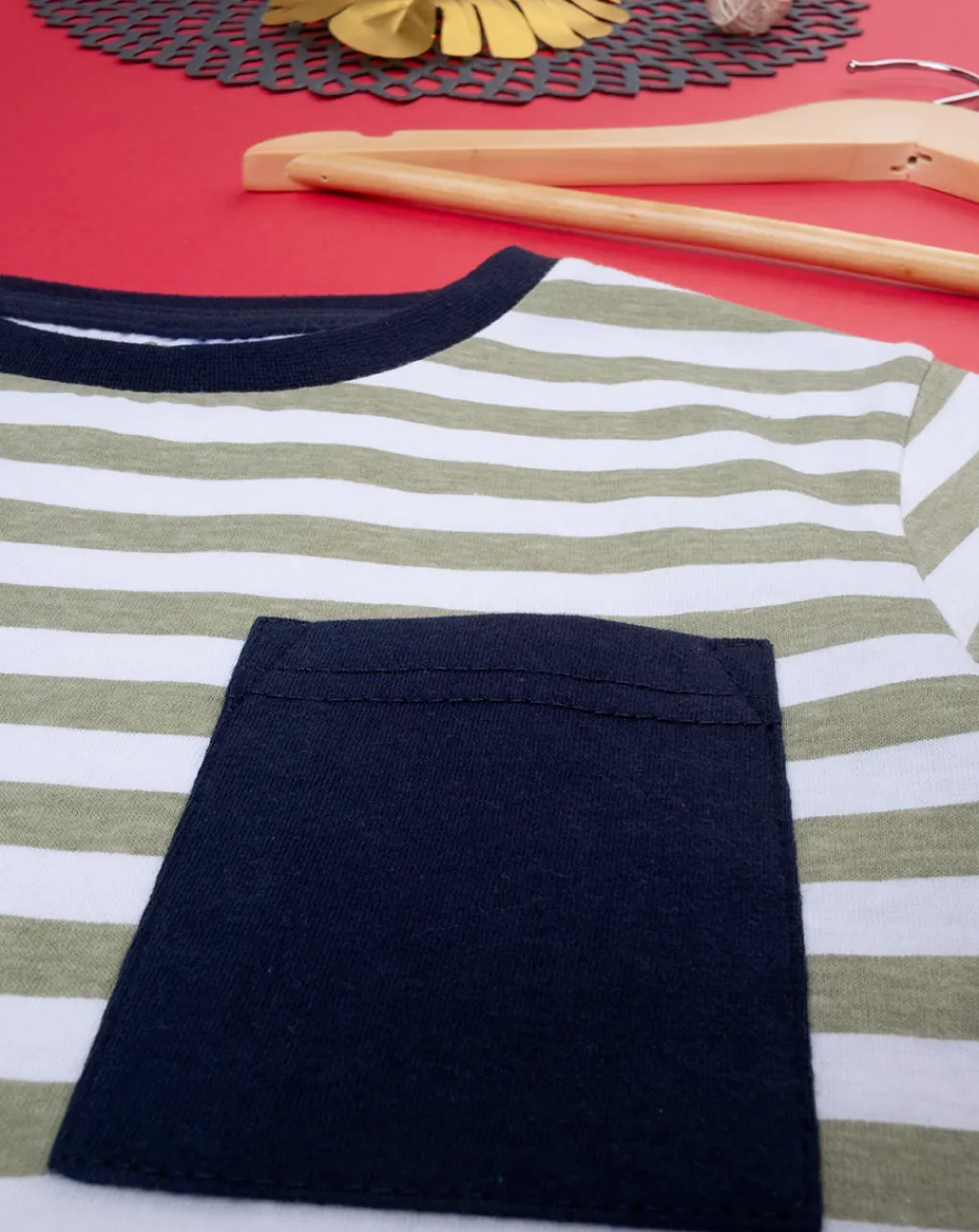 Prenatal Magliette E Camicie-T-Short Bimbo Rigata Grigio/Blu