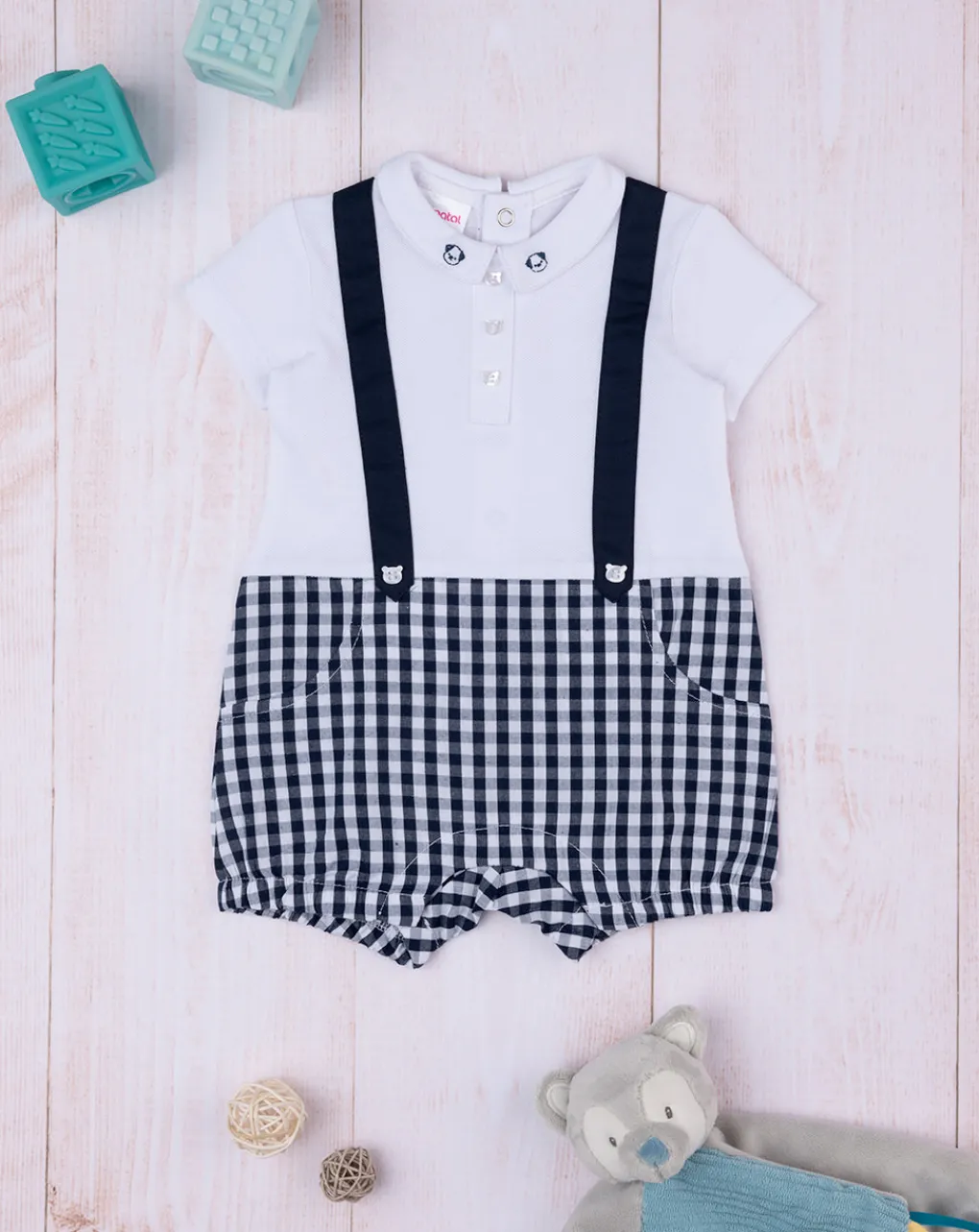 Prenatal Abiti Completi E Tutine-Tutina Bimbo Bicolor Bianco/Blu